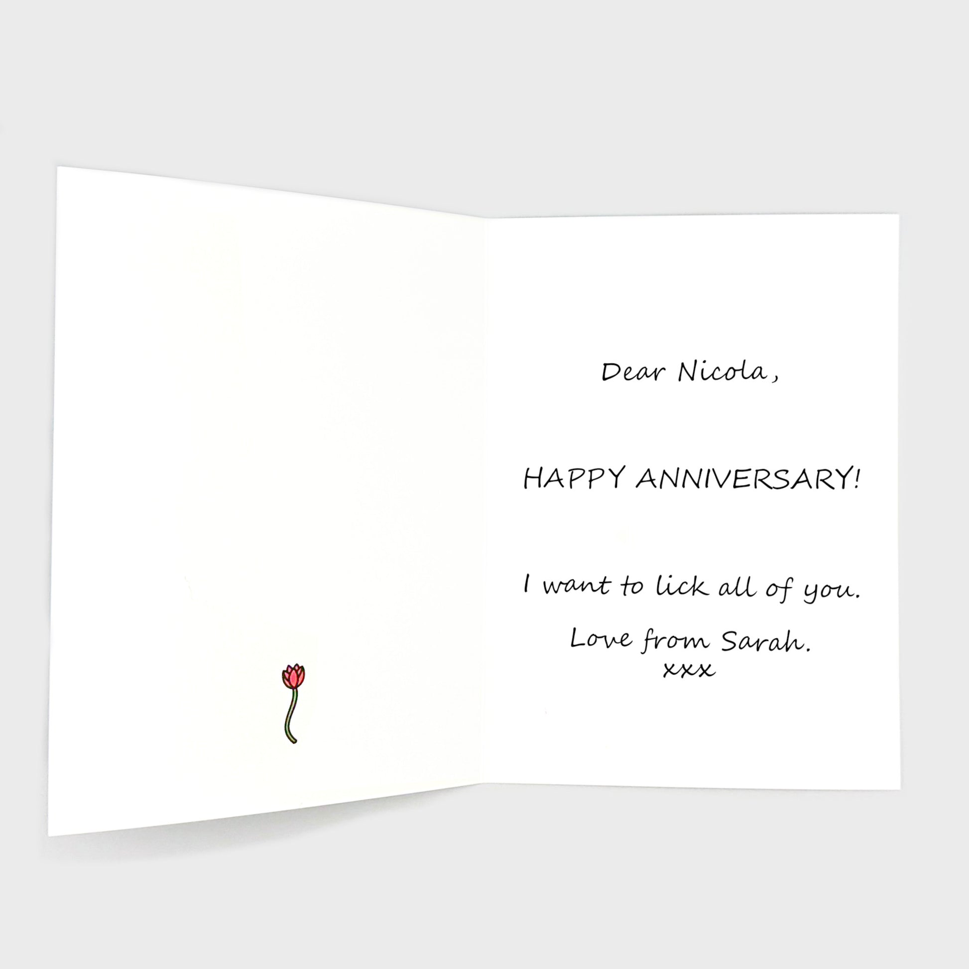 Infographic showing your message in your card.