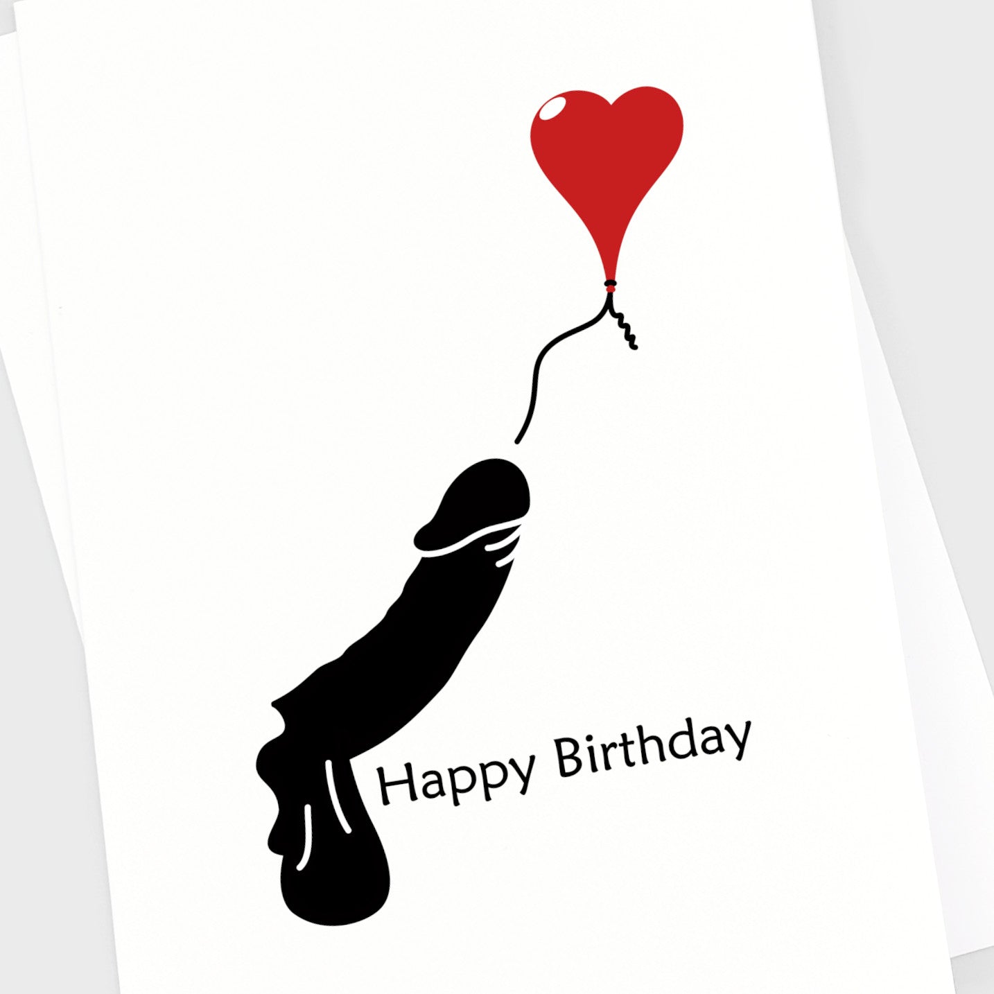 Birthday Card - Cock Balloon