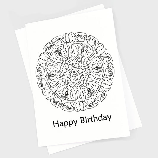 Birthday Card - Naked Mandala