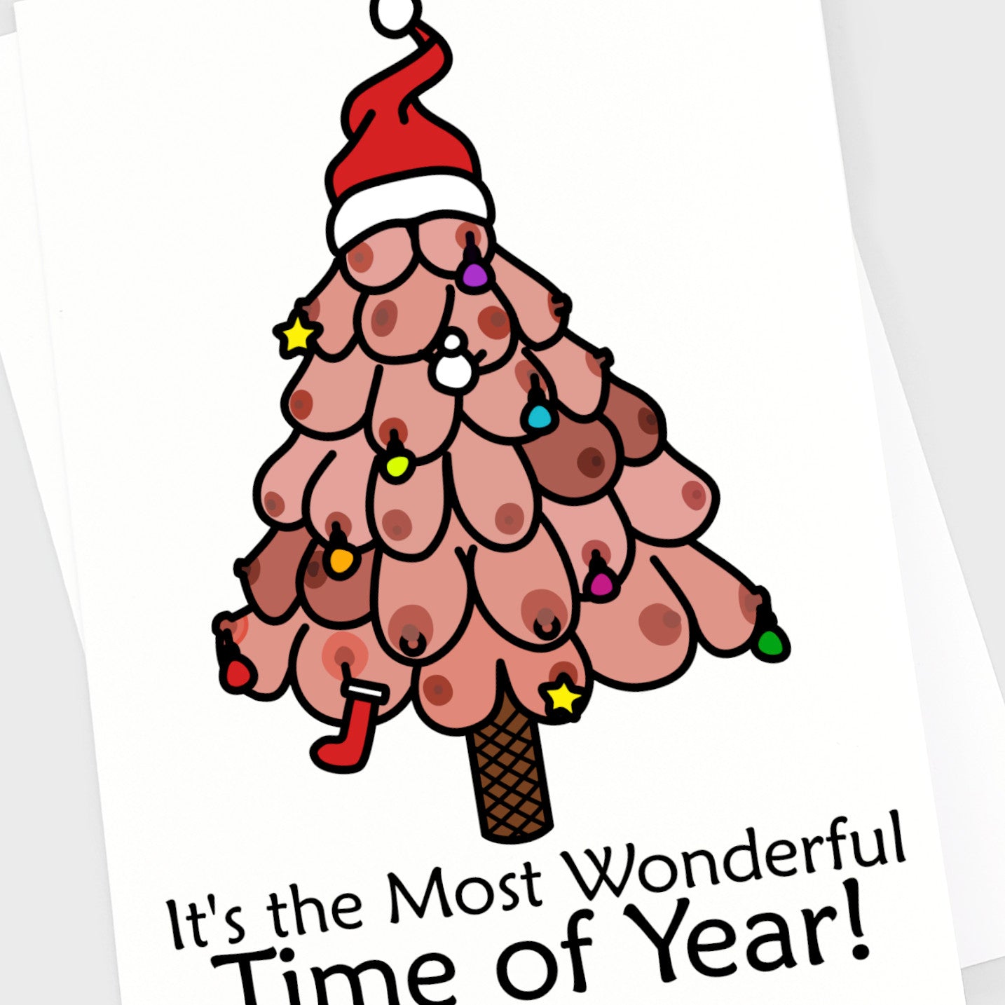 Christmas Card - Boob Tree