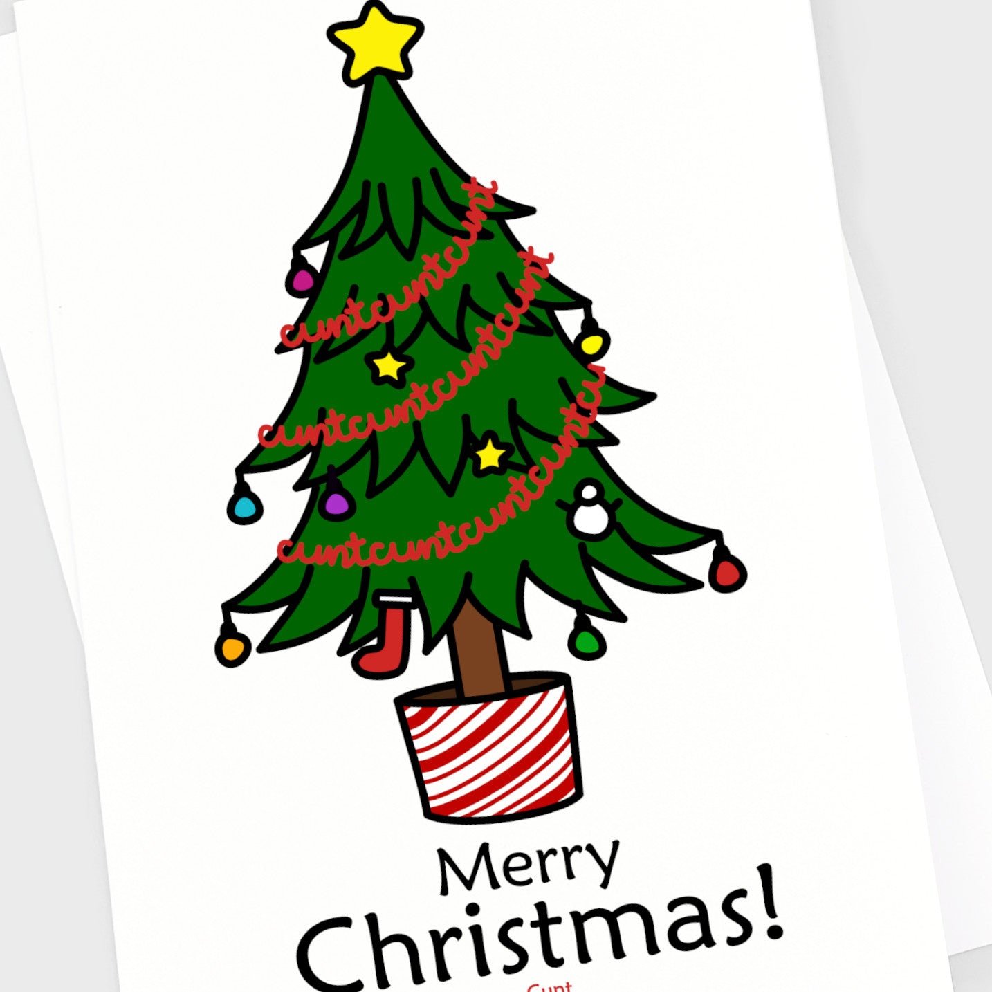 Christmas Card - Cunt Tree