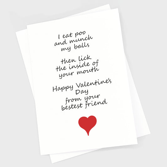 Valentine's Card - I Eat Poo